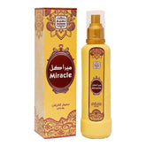 Roomspray Miracle met gele luchtverfrisser en doos, bloemige tonen voor frisheid